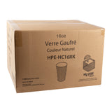 Cup Hot Kraft Ripple 16oz Nature, Case 25x20