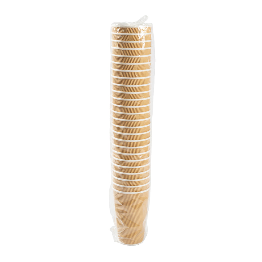 Cup Hot Kraft Ripple 16oz Nature, Case 25x20
