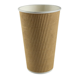 Cup Hot Kraft Ripple 16oz Nature, Case 25x20