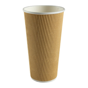 Cup Hot Kraft Ripple 20oz, Case 25x20