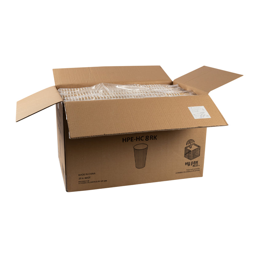 Cup Hot Kraft Ripple 8oz Nature, Case 40x25