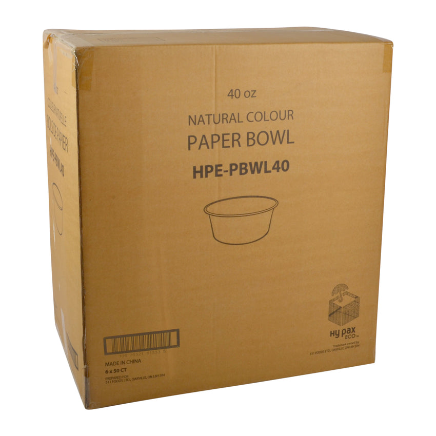 Bowl Kraft Paper 40oz, Case 50x6