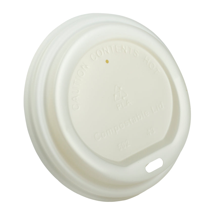 Lid Dome for 10-20oz Cup CPLA White, Case 50x20