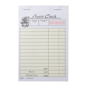 Guest Check Single 3.4x5.1