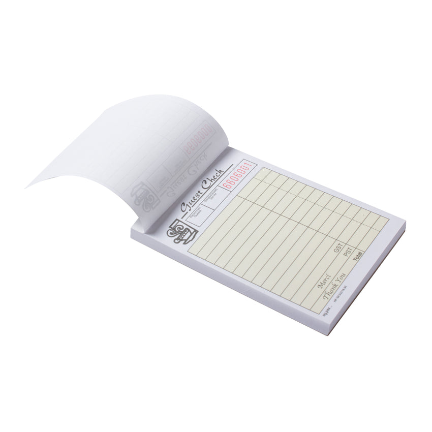 Guest Check Single 3.4x5.1" Bilingual 11ln, Case 100x10x10