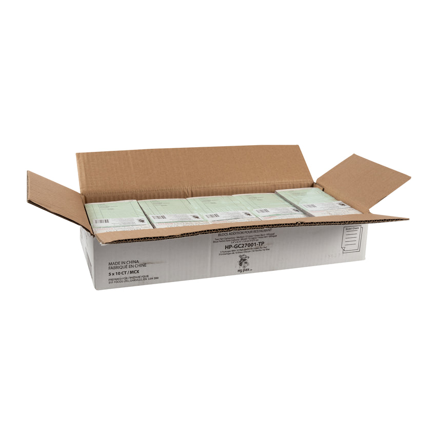 Guest Check 2 Part 3.4x6.7" Bilingual 12ln, Case 50x10x5