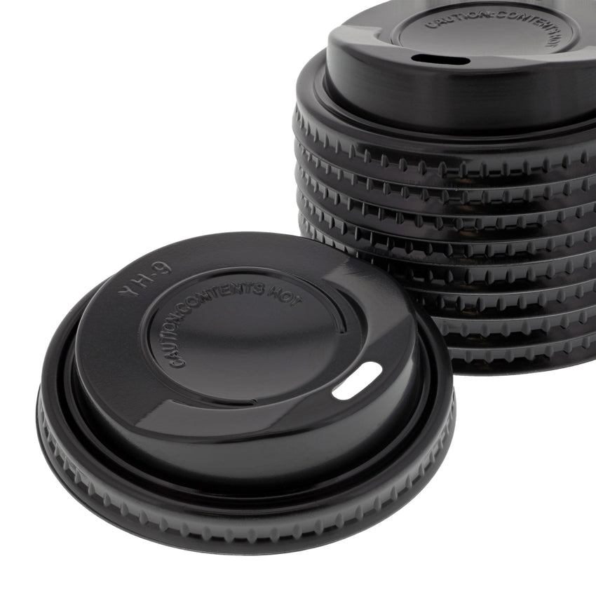 Lid for 8oz Ideal Feel Hot Cup Black, Case 50x20