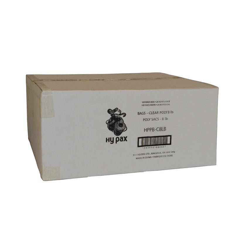 Bag Poly 8lb Clear, Case 100x24