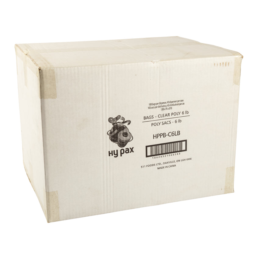 Bag Poly 6lb Clear, Case 100x40