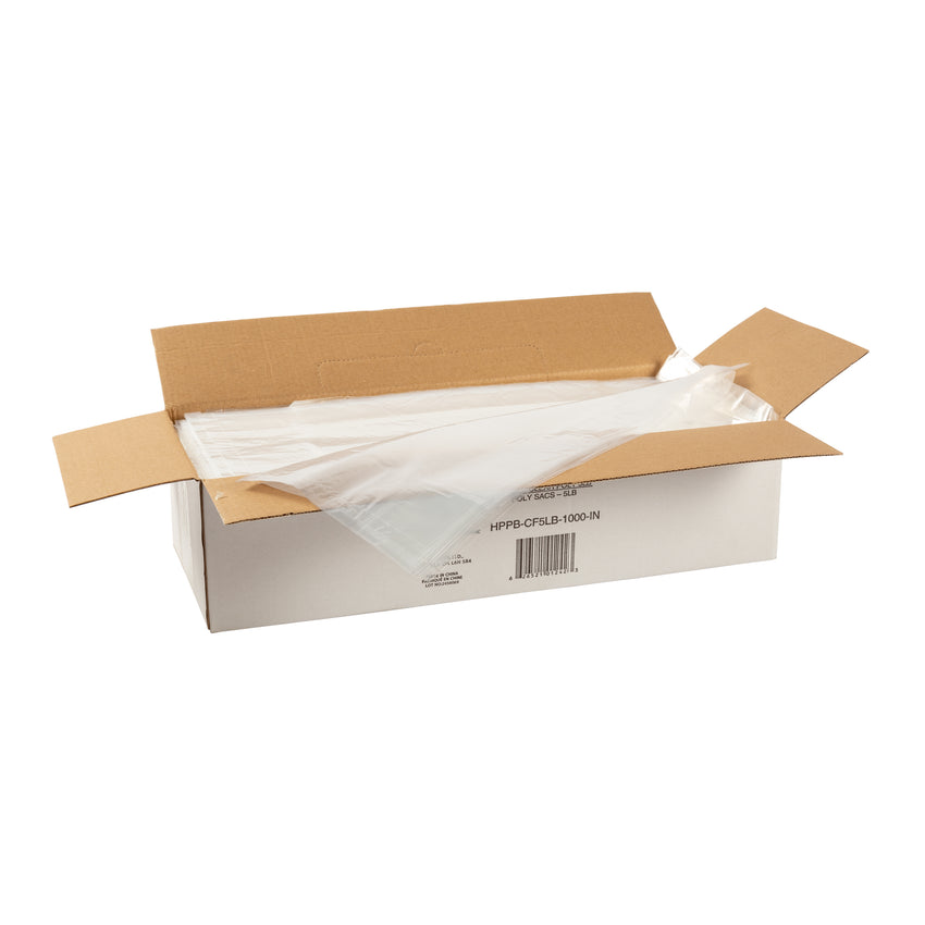 Bag Poly 5lb Clear, Case 1000x4