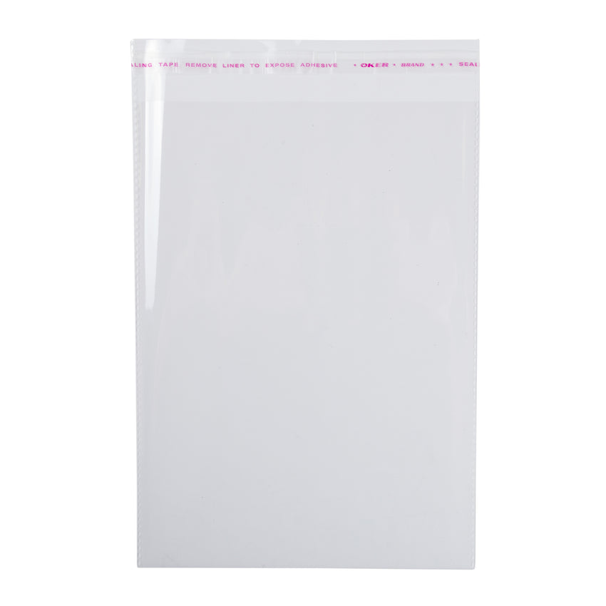 Bag Resealable Poly 8x11" w Adhesive Strip, Case 50x20