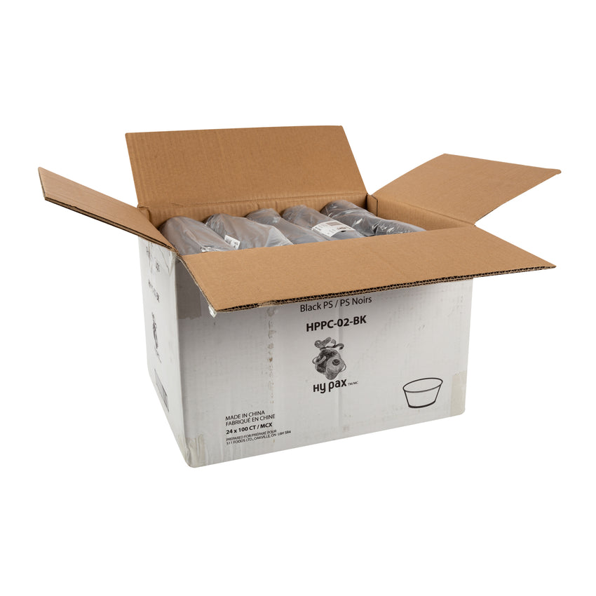 Portion Cup 2oz Black, Case 100x24