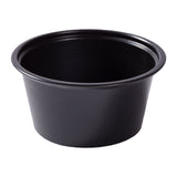 Portion Cup 2oz Black, Case 100x24