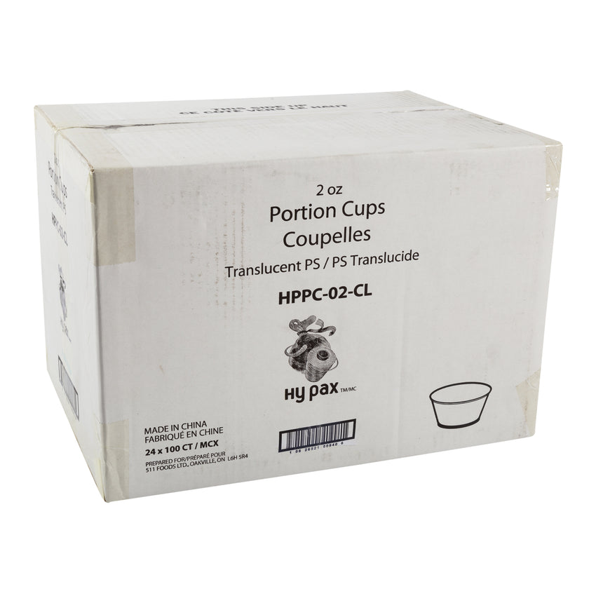 Portion Cup 2oz Clear, Case 100x24
