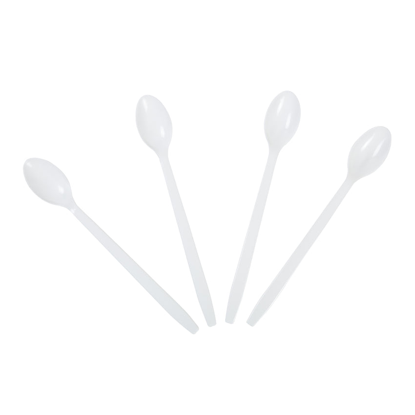 Soda Spoon Polystyrene 8" White, Case 500x2
