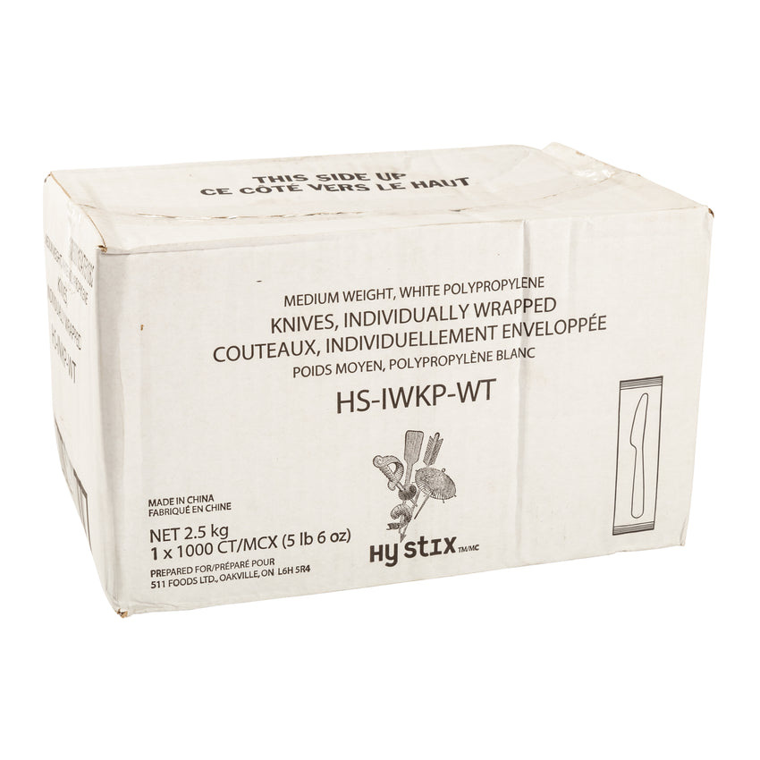 Knife Polypropylene White IW, Case 1000