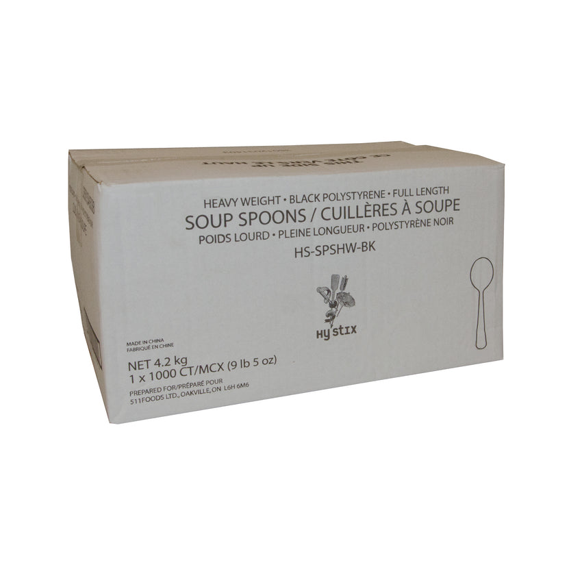 Soup Spoon HW Polystyrene Black, Case 1000