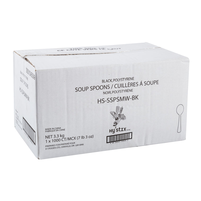 Soup Spoon MW Polystyrene Black, Case 1000