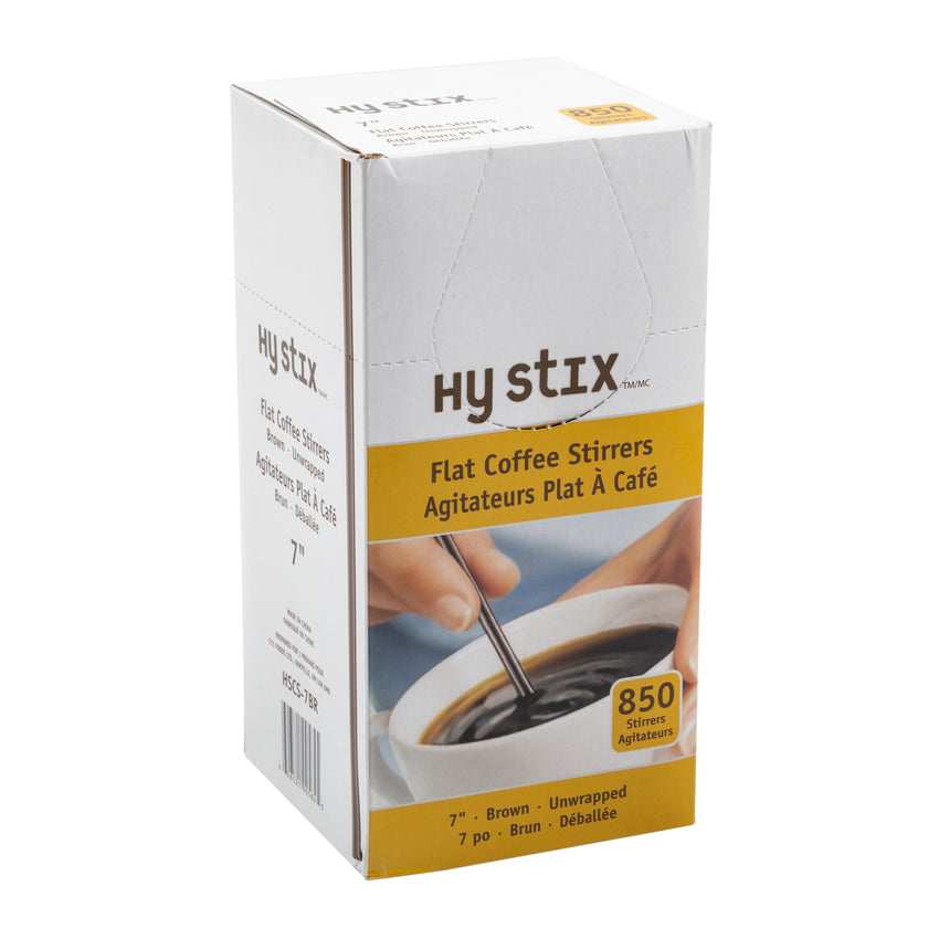 Stirrer Coffee Flat Plastic 7" Brown, Case 850x9