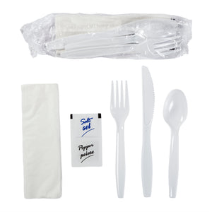 Meal Kit 6pc MW Polystyrene White, Case 500