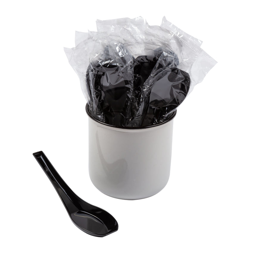 Soup Spoon Japanese Polystyrene Black IW, Case 2000