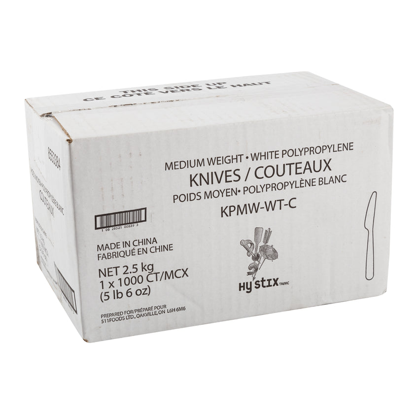 Knife MW Polypropylene White, Case 1000