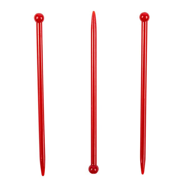 Muddler Oval Ball Top 4.5" Red, Case 2000