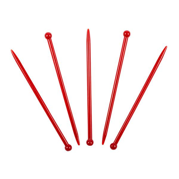 Muddler Oval Ball Top 4.5" Red, Case 2000
