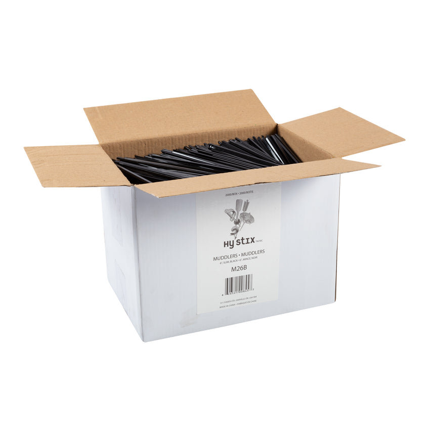 Muddler Slim 6" Black, Case 2000