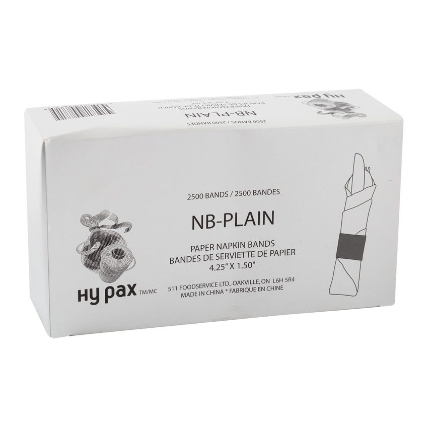 Napkin Band Paper 4.25x1.5" 80gsm Plain, Case 2500x8