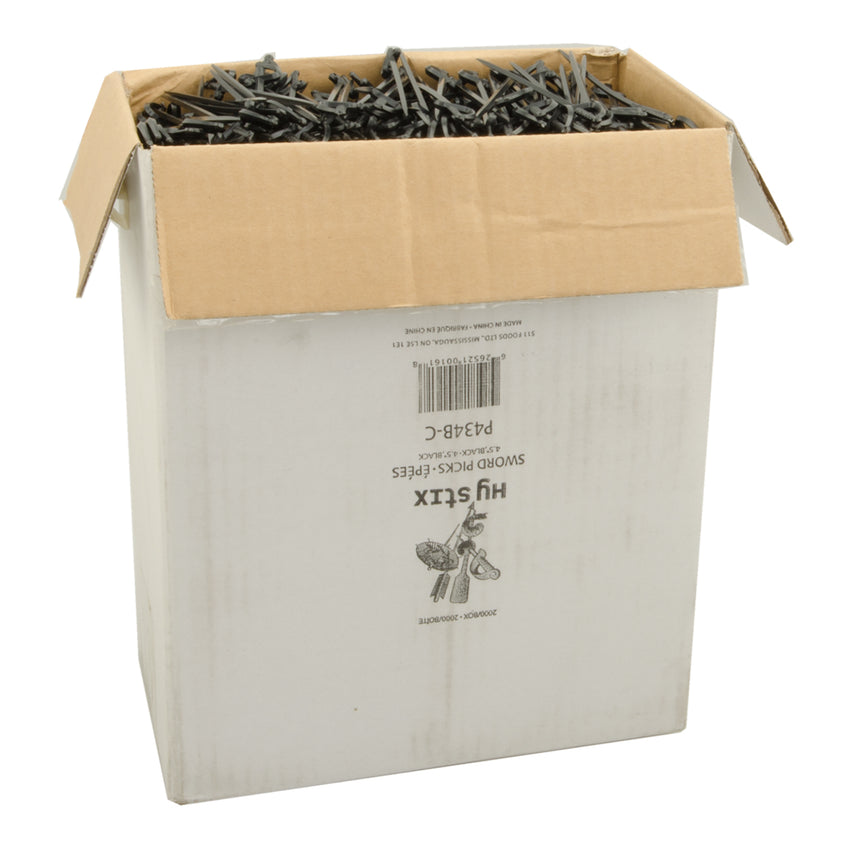 Sword Pick 4.5" Black, Case 2000
