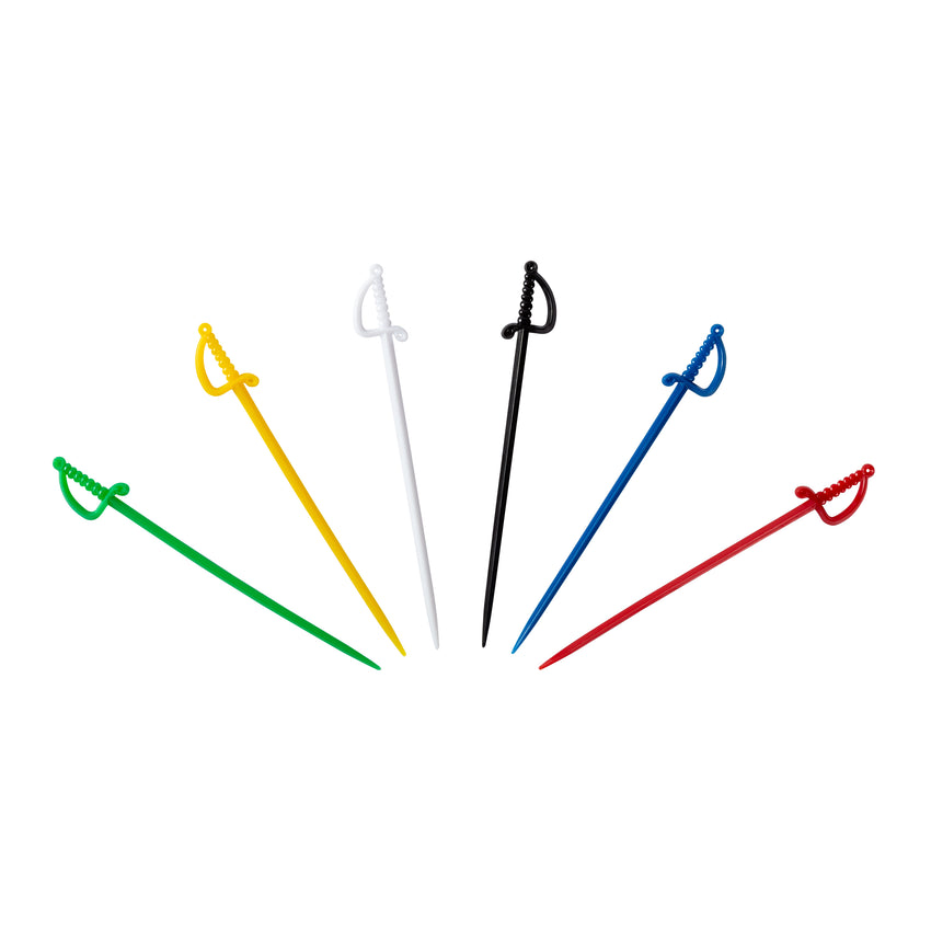 Sword Pick 4.5" Assorted Colours, Case 2000