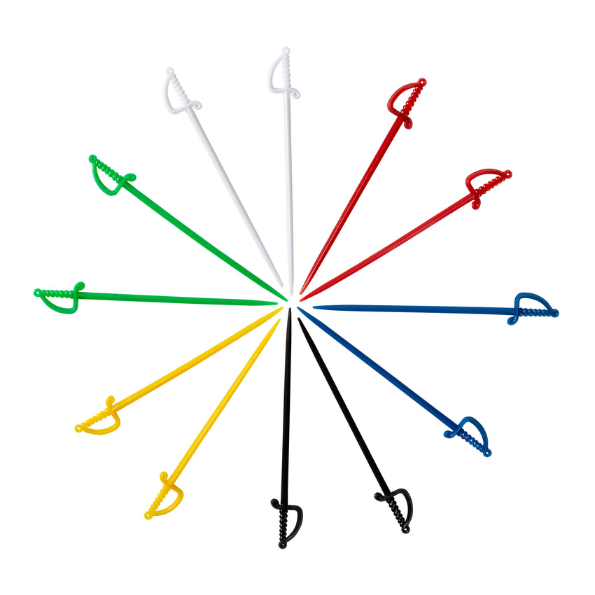 Sword Pick 4.5" Assorted Colours, Case 2000