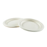 7" Round Plates, Multiple Plates Stacked With Overlapping Edge