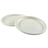 10" Round Plates, Multiple Plates Stacked With Overlapping Edge