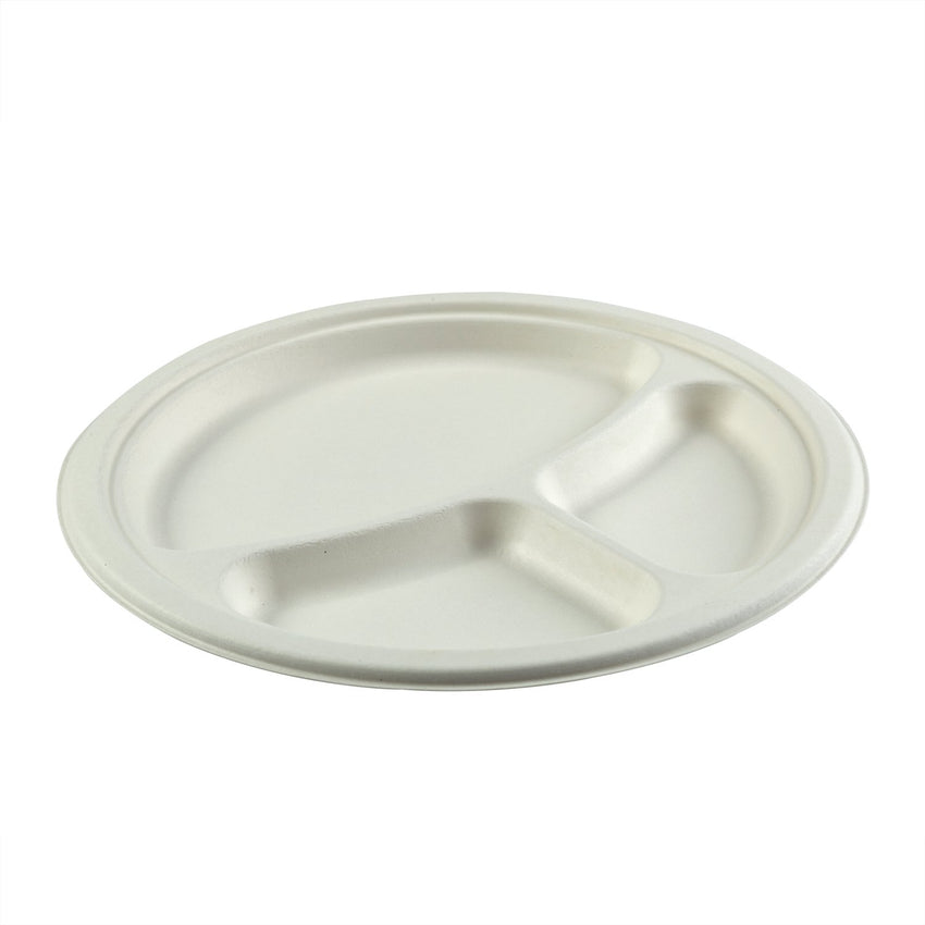 10" 3-Section Round Plates