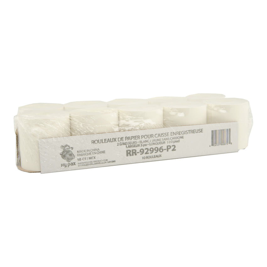 Register Roll 2 Ply Carbonless 3"x100', Case 10x5
