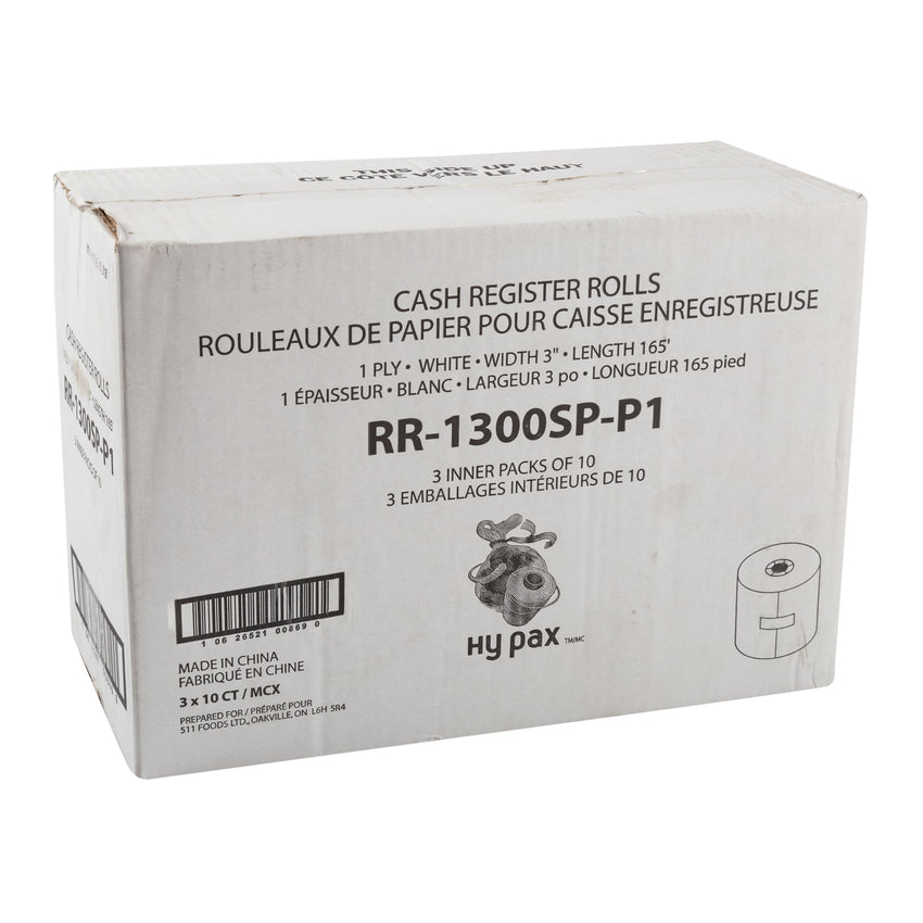 Register Roll 1 Ply 3"x165' White, Case 10x3