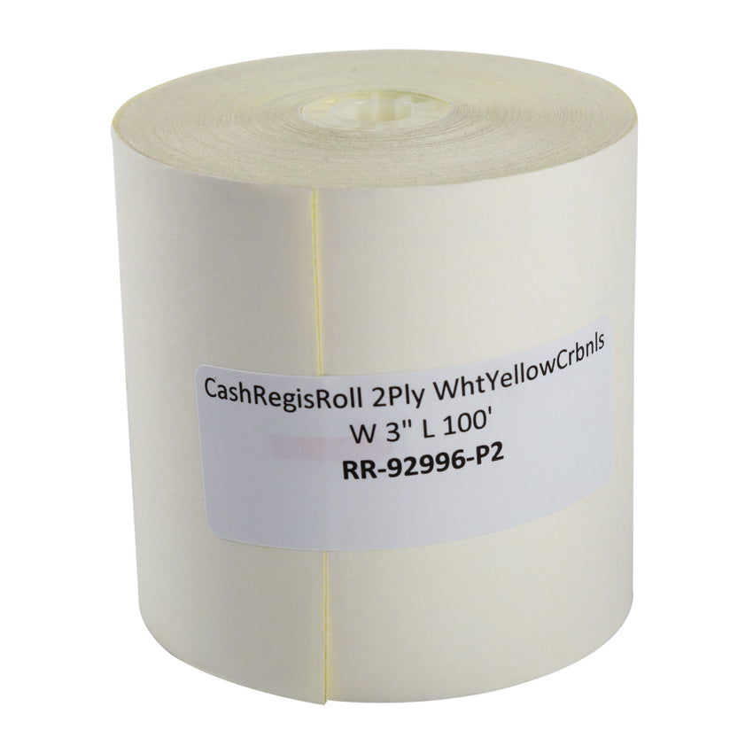 Register Roll 2 Ply Carbonless 3"x100', Case 10x5