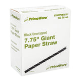 7.75" GIANT UNWRAPPED BLACK PAPER STRAW, Inner Box