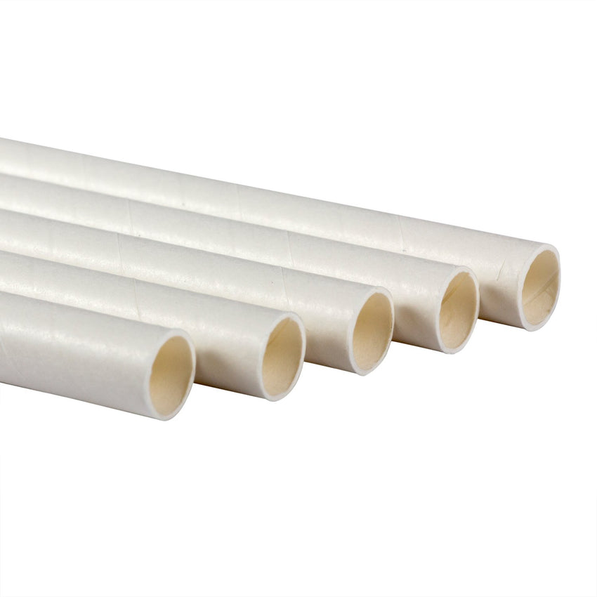 10.25" GIANT UNWRAPPED WHITE PAPER STRAW, Detailed Group View