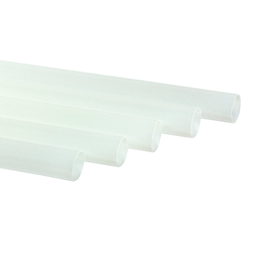 7.75" JUMBO UNWRAPPED CLEAR PLA STRAW, Detailed Group View