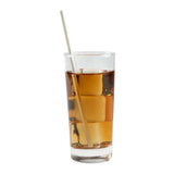 WHITE 7.75" JUMBO UNWRAPPED PAPER STRAW, Straw in Drink