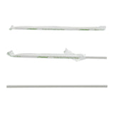 WHITE 7.75" JUMBO PAPER WRAPPED PAPER STRAW, 3 Straw View, Wrapped To Unwrapped Sequence