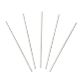 WHITE 7.75" JUMBO UNWRAPPED PAPER STRAW, Fanned Out View