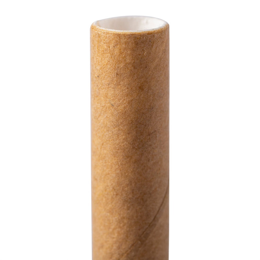 7.75" JUMBO UNWRAPPED KRAFT PAPER STRAW, Detailed Upright View
