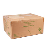 Eco Straw Jumbo Paper 7.75" White Paper Wrapped, Case 500x12