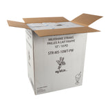 Straw Milkshake 10" White Paper Wrapped, Case 500x12