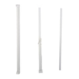 Straw Milkshake 8" White Paper Wrapped, Case 500x6