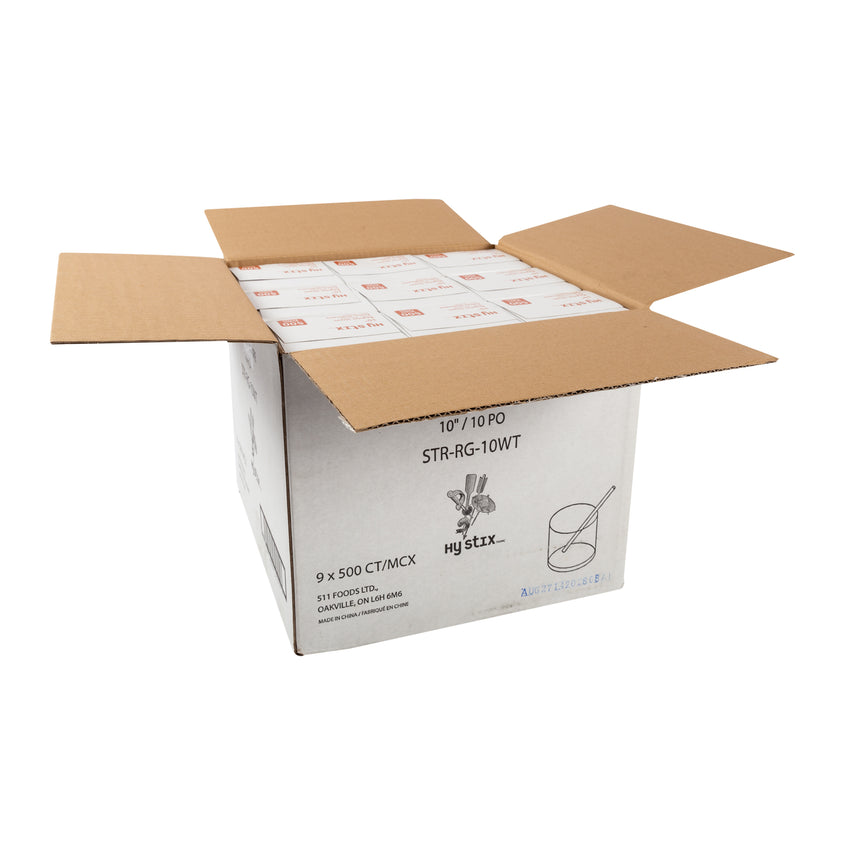 Straw Regular 10" White, Case 500x9